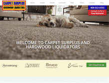 Tablet Screenshot of carpetsurplusliquidators.com